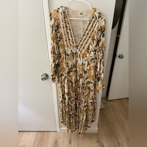 Free People Row of Roses Floral Maxi Dress